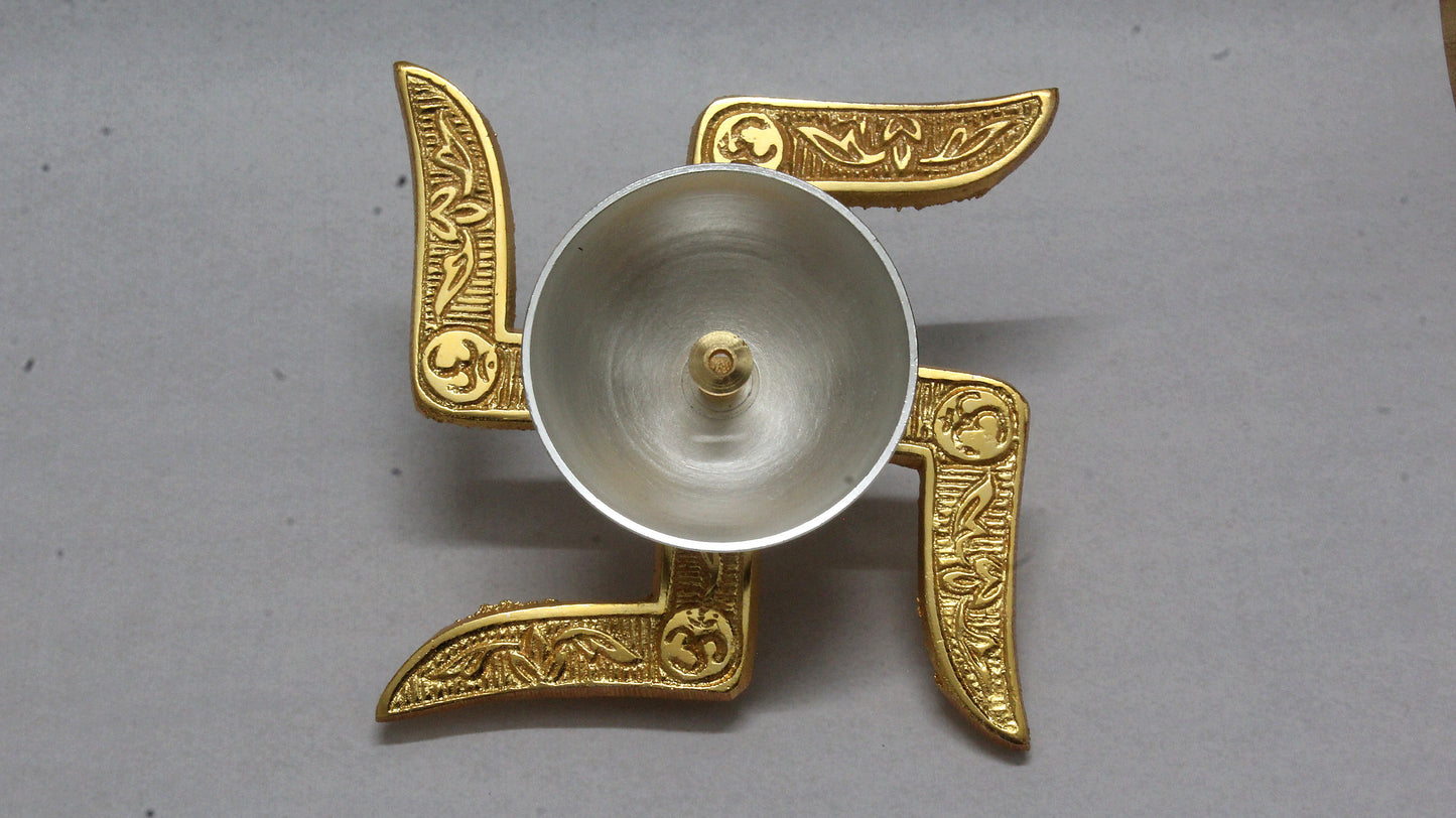 Brass Swastik Diya