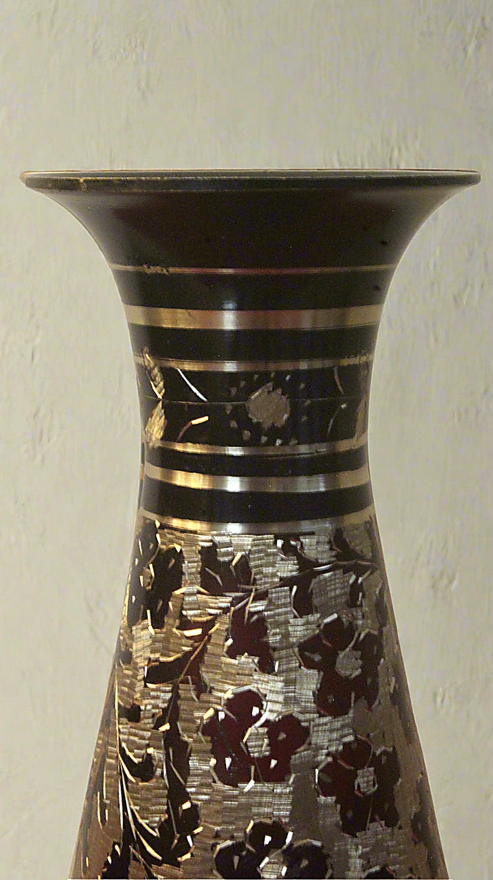 Brass Floral Pot Decorative Set