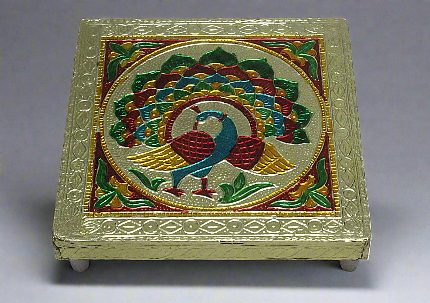 Handcrafted Meenakari Chowki