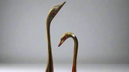 Brass Swan Set of 1 Pair, Home Decor Lucky Swan Couple