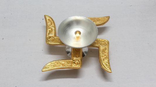 Brass Swastik Diya
