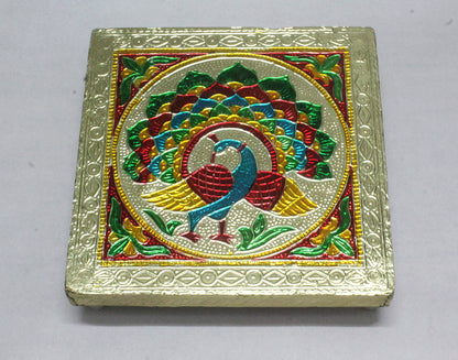 Handcrafted Meenakari Chowki