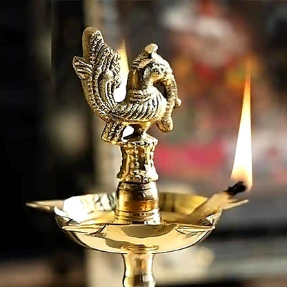 Peacock Design Diya